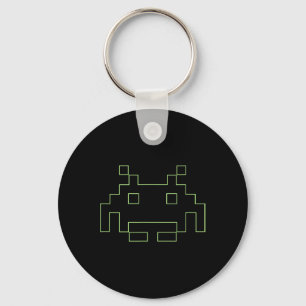 Porte-clés Jeux d'arcade des années 80 Retro Space Alien Inva