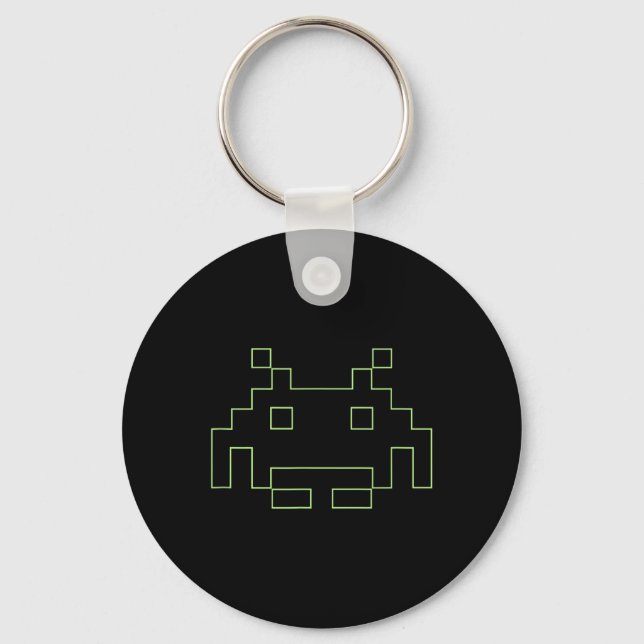 Porte-clés Jeux d'arcade des années 80 Retro Space Alien Inva (Recto)
