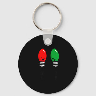 Porte-clés Jeux de mots drôles de lumières de Noël fonctionna