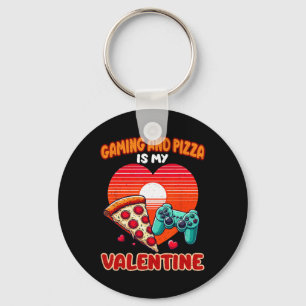 Porte-clés Jeux Et Pizza Est Mon Jour De La Saint-Valentin Ga