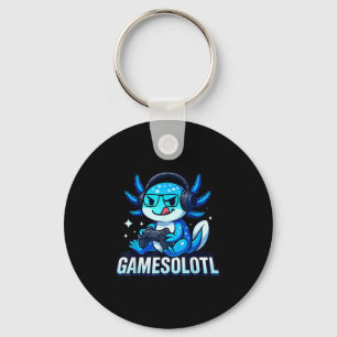 Porte-clés Jeuxolotl Axolotl Poisson Joueur de jeux vidéo Jeu