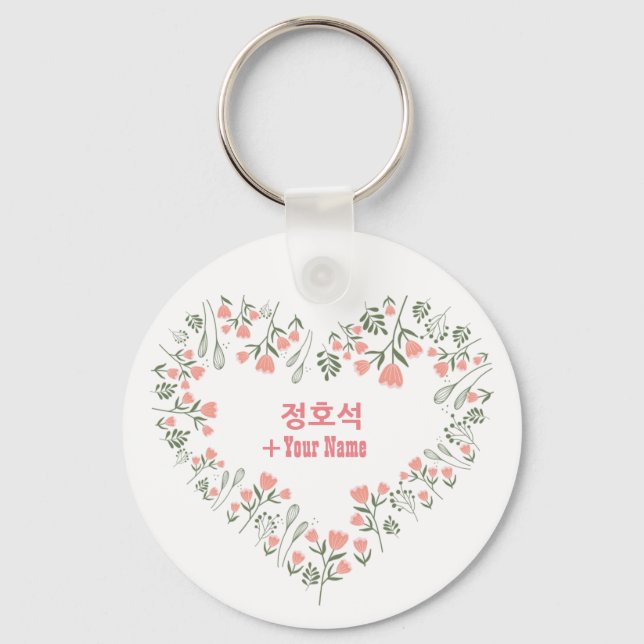 Porte-clés JHOPE BTS personnalisés Valentine's Gift Kpop (Recto)
