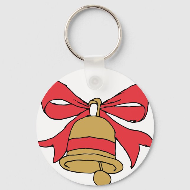 Porte-clés Jingle Bell Carton de Noël cloches Clipart Clip (Recto)
