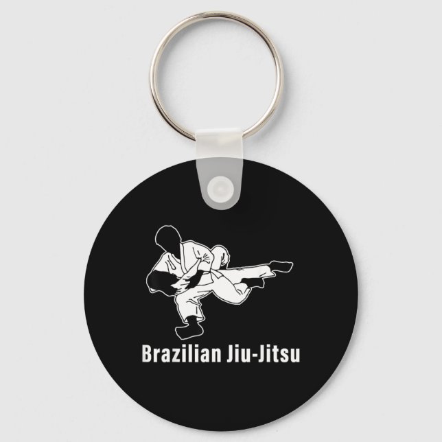 Porte-clés Jiu-Jitsu Brésilien BJJ Lutte Combat au Sol (Recto)
