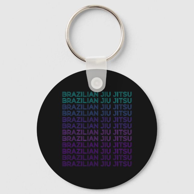 Porte-clés Jiu Jitsu Brésilien BJJ Rétro (Recto)