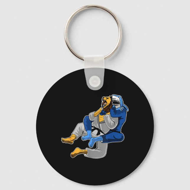 Porte-clés Jiu Jitsu brésilien Requin Lion (Recto)