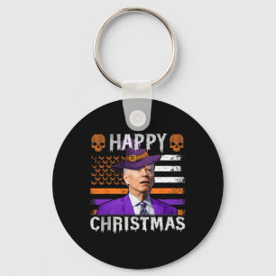 Porte-clés Joe Biden Joyeux Halloween Joyeux Noël NOUS Drapea