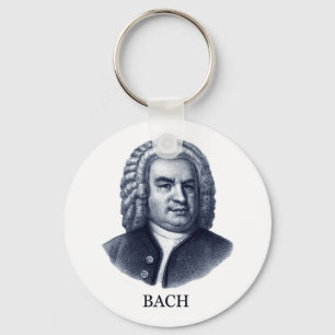 Porte-clés Johann Sebastian Bach, bleu