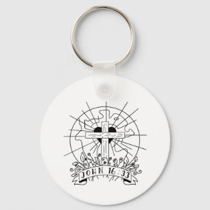 Porte-clés John 16:33 porte - clé