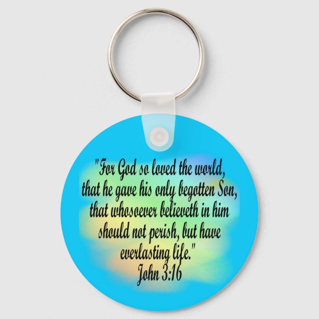 Porte-clés John 3:16 (Recto)