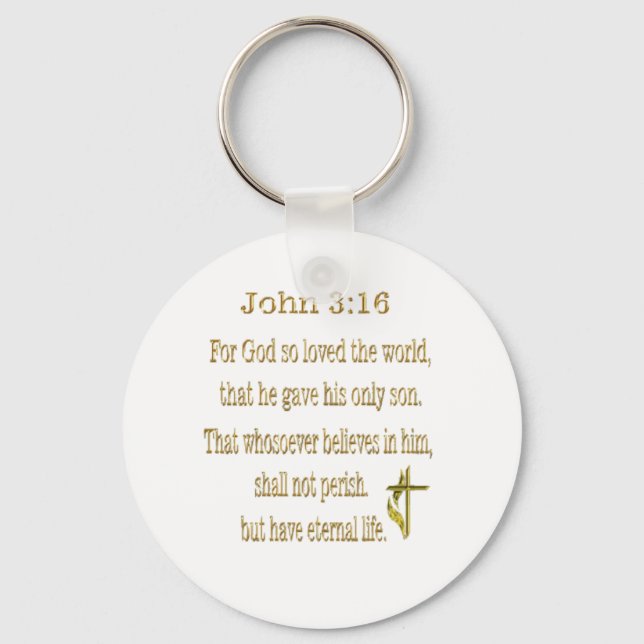 Porte-clés John 3:16 Cadeaux (Recto)