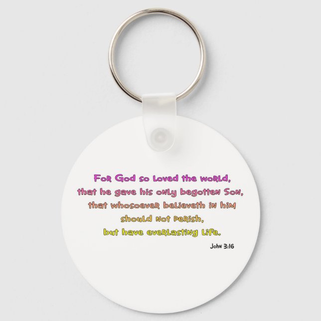 Porte-clés John 3:16 Christian Gift (Recto)