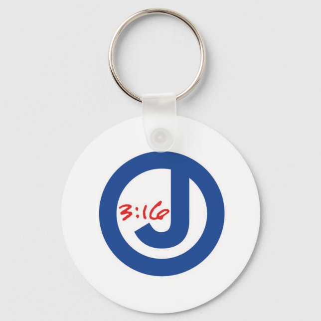 Porte-clés John 3:16 (Logo Unique) (Recto)