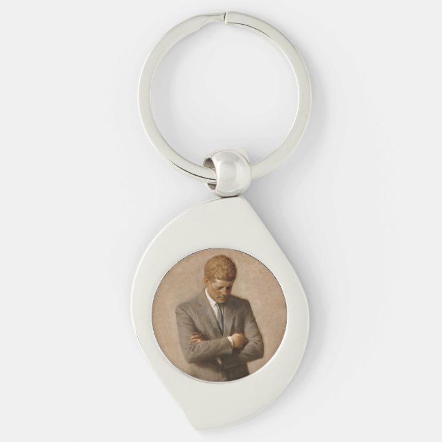 Porte-clés John Kennedy Portrait de la Maison-Blanche préside (Devant)