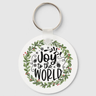Porte-clés Joie à la couronne d'aquarelle mondiale