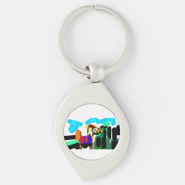 Porte-clés Joie de l'art du lama (Devant)