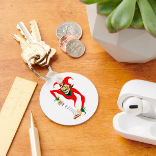 Porte-clés Joker Jester Grinning avec Jack-in-the-Box