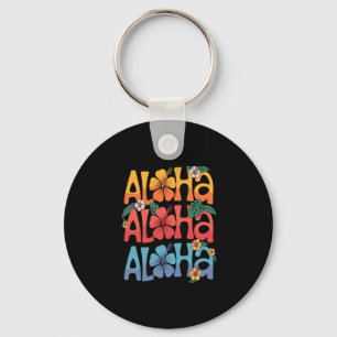 Porte-clés Joli Aloha Hawaïen Vacances d'été Shaka Hibiscus