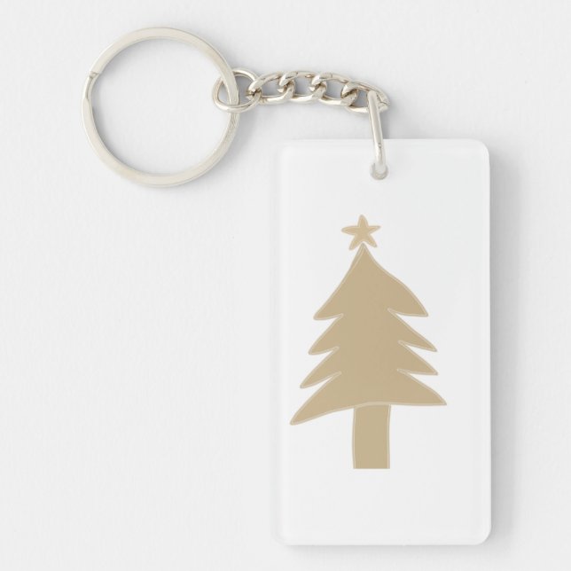 Porte-clés joli arbre de Noël (Devant)