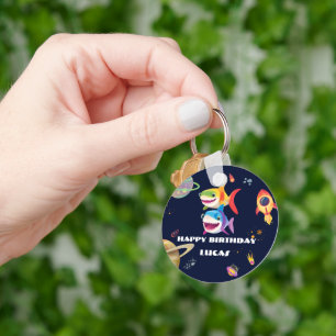 Porte-clés Joli arc-en-ciel Shark Galaxy Rocket fête d'annive