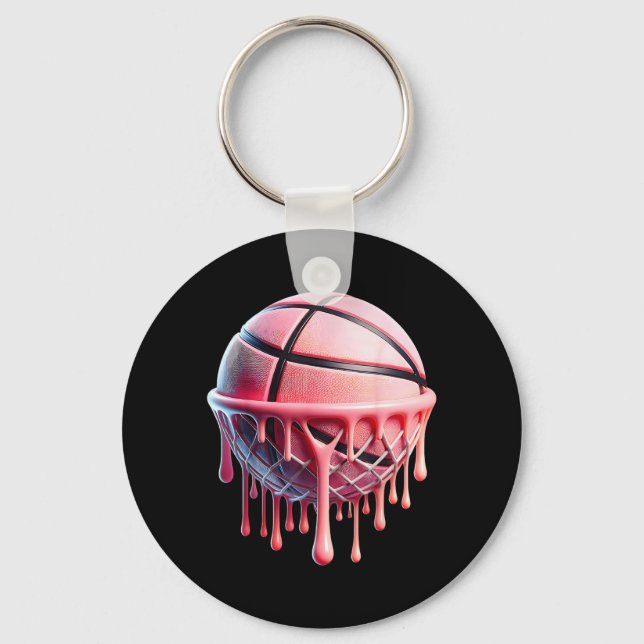 Porte-clés Joli Art De Baseball Pour Femmes Filles (Recto)