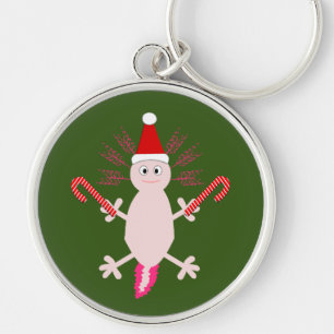 Porte-clés Joli Axolotl de Noël