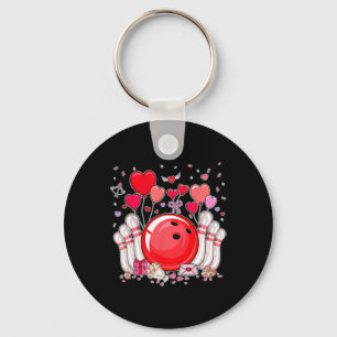 Porte-clés Joli Bowling Ll Saint-Valentin Cœur Amant Joueur Q