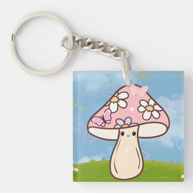 Porte-clés joli champignon (Devant)