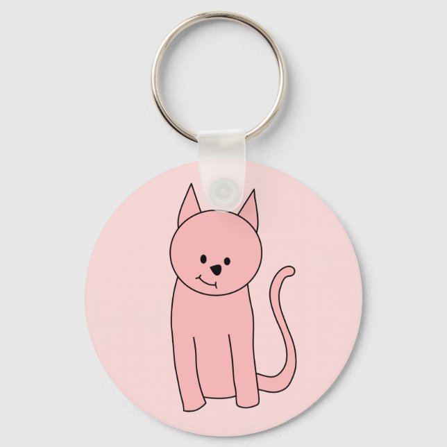 Porte-clés Joli Chat Rose (Recto)