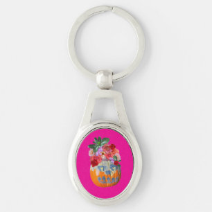 Porte-clés Joli Citrouille rose Porte - clé