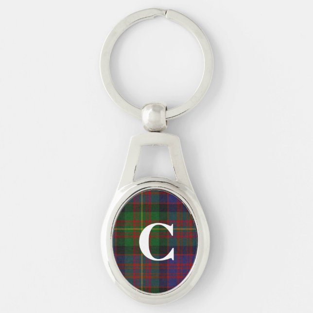Porte-clés Joli Clan Carnegie Plaid Monogram Porte - clé (Devant)