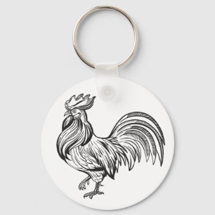 Porte-clés Joli Coq Ferme Fille Agriculteur Poulet