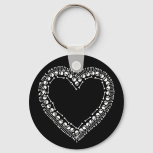 Porte-clés Joli crâne coeur