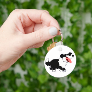 Porte-clés Joli dessin sur la frontière Collie Porte - clé