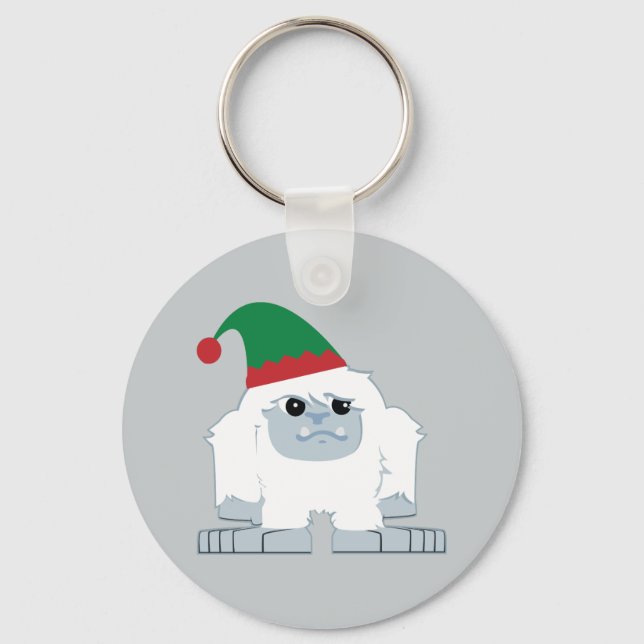 Porte-clés Joli elfe de Noël Yeti (Recto)