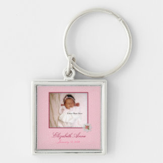 Porte-clés Joli En Rose Girl Photo Faire-part de naissance