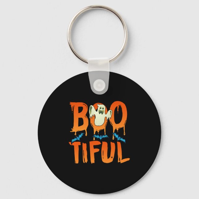 Porte-clés Joli Fantôme Bootiful Drôle Beau Pun (Recto)