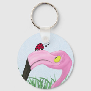 Porte-clés Joli Flamant rose rose