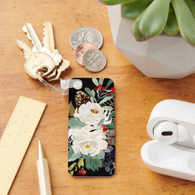 Porte-clés Joli Florals Porte - clé rectangle en aluminium (Bureau)