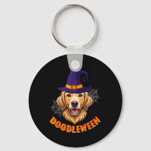 Porte-clés Joli Goldendoodle Halloween Éffrayant Golden Doodl
