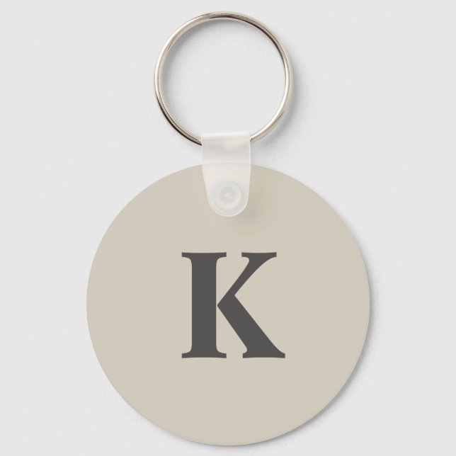 Porte-clés Joli gris Monogramme (Recto)