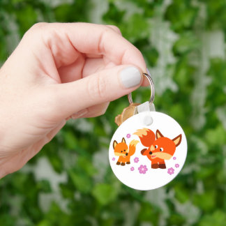 Porte-clés Joli jeu de dessin Porte - clé Foxes