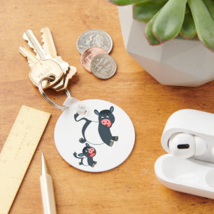 Porte-clés Joli Jouer ceinture Porte - clé de vache et de vea