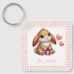 Porte-clés Joli lapin de la Saint-Valentin