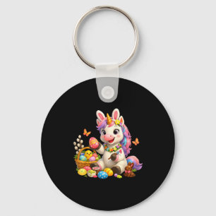 Porte-clés Joli lapin de Pâques licorne œuf arc-en-ciel magiq