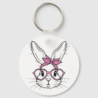 Porte-clés Joli Lapin Rabbit Face Avec Bandana Heart Gles Eas