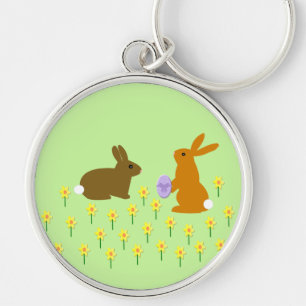 Porte-clés Joli lapins de Pâques et Porte - clé de jonquilles