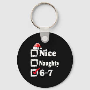 Porte-clés Joli Mauvais 6 7 Mème 67 Noël Six Sept Xmas