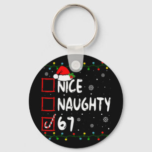 Porte-clés Joli Mauvais 6 7 Mème 67 Noël Six Sept Xmas