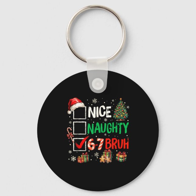 Porte-clés Joli Mauvais 6 7 Mème 6 7 Noël Six Sept Xmas (Recto)